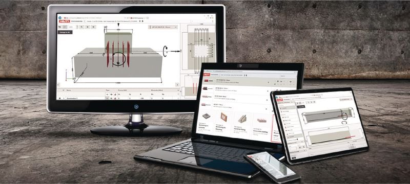 ซอฟต์แวร์การออกแบบโครงสร้างโปรแกรม PROFIS Engineering Suite ซอฟต์แวร์วิศวกรรมโปรแกรมสำหรับออกแบบพุกสำหรับโครงสร้างพร้อมกฎและการอนุมัติ การคำนวณแบบ Component Based Finite Element Method และวิธีการยึดที่หลากหลาย Applications 1